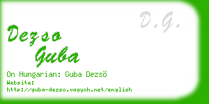dezso guba business card