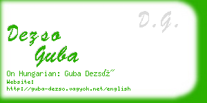 dezso guba business card